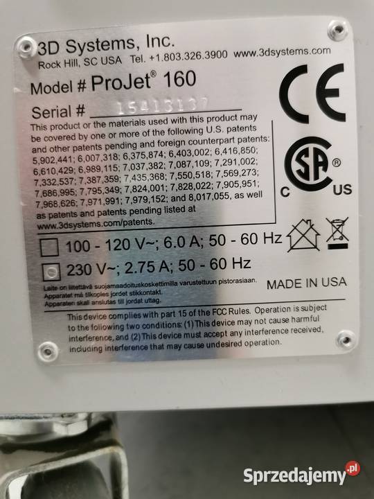 Drukarka 3D ProJet 160 Drukarki i skanery Poznań