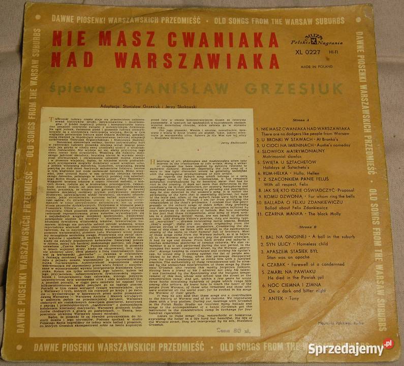 Płyta winylowa NIE MASZ CWANIAKA WARSZAWIAKA Warszawa sprzedam