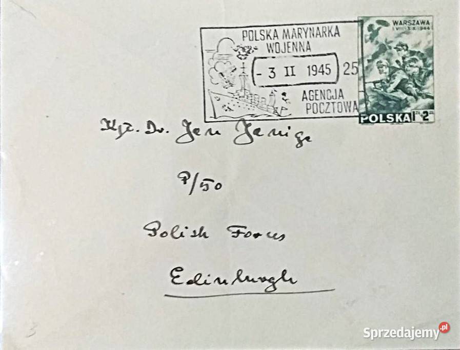 POLSKA 1945 FDC ORPSOKÓŁ EMIGRACJA wysyłka pomorskie Człuchów