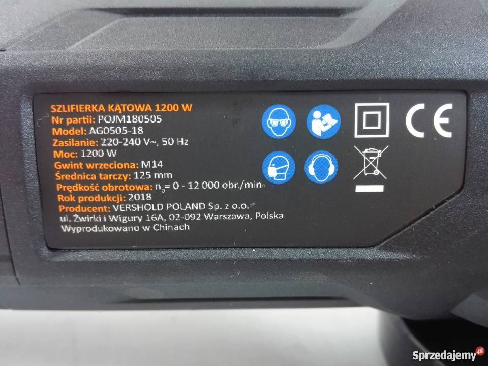 Szlifierka kątowa NITEO TOOLS 1200W Białystok