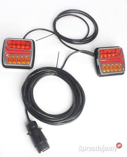 Zestaw lamp LED tylnych 1224V z wtyczką 7pin i Kamionna
