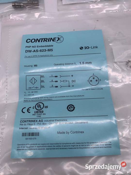 Contrinex DWAS623M5 Czujnik indukcyjny mazowieckie Warszawa