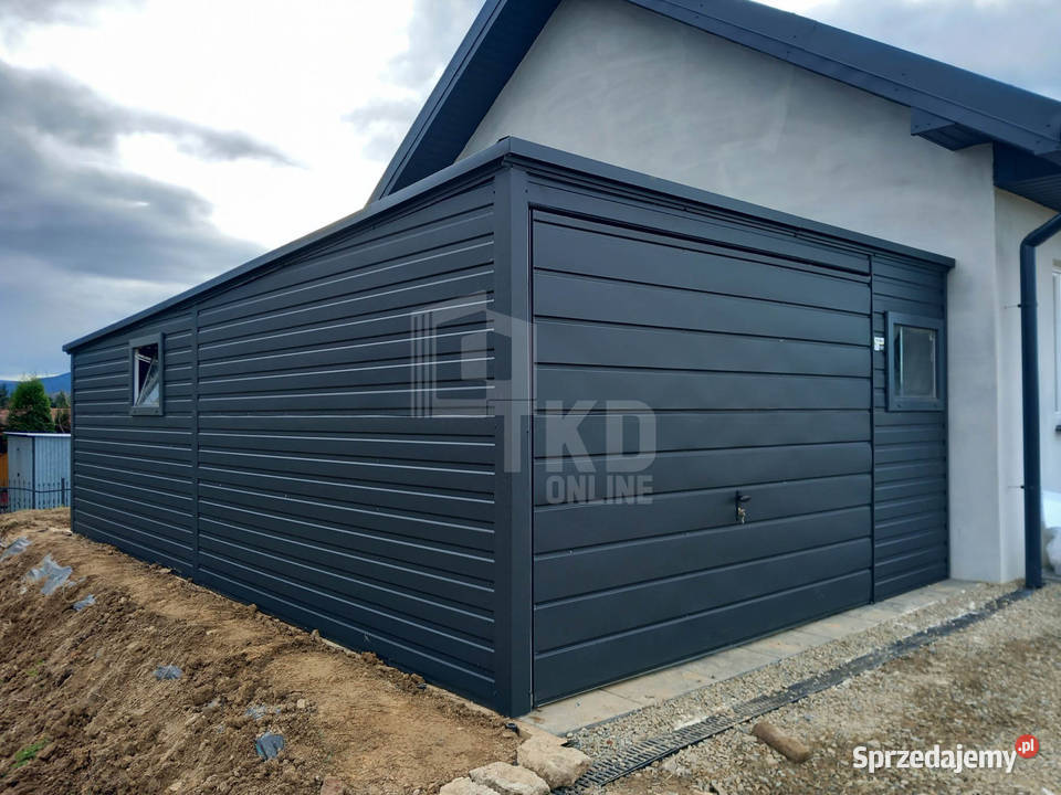 Garaż Blaszany 4x7 Brama 2x okno Antracyt TKD110 kujawsko-pomorskie Włocławek