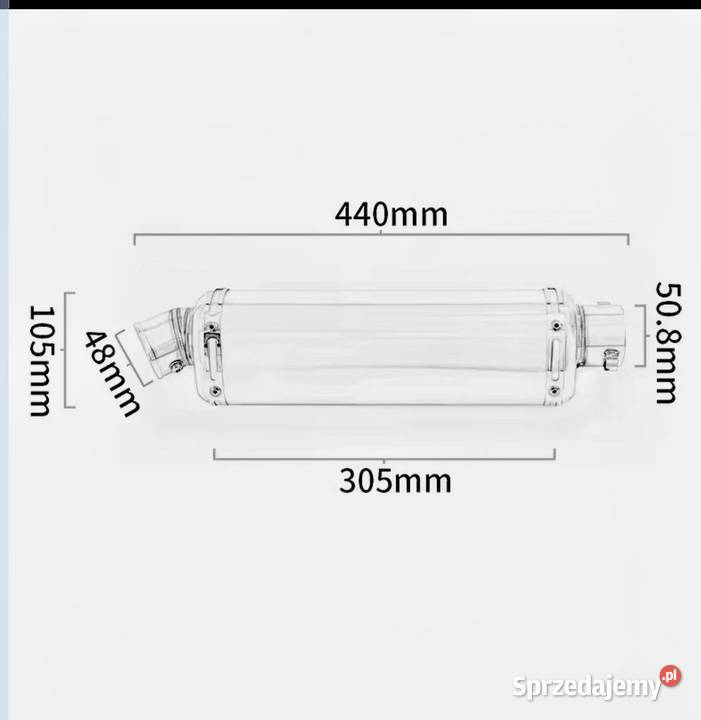 Nowy sportowy tłumik pasuje na P i L strone
