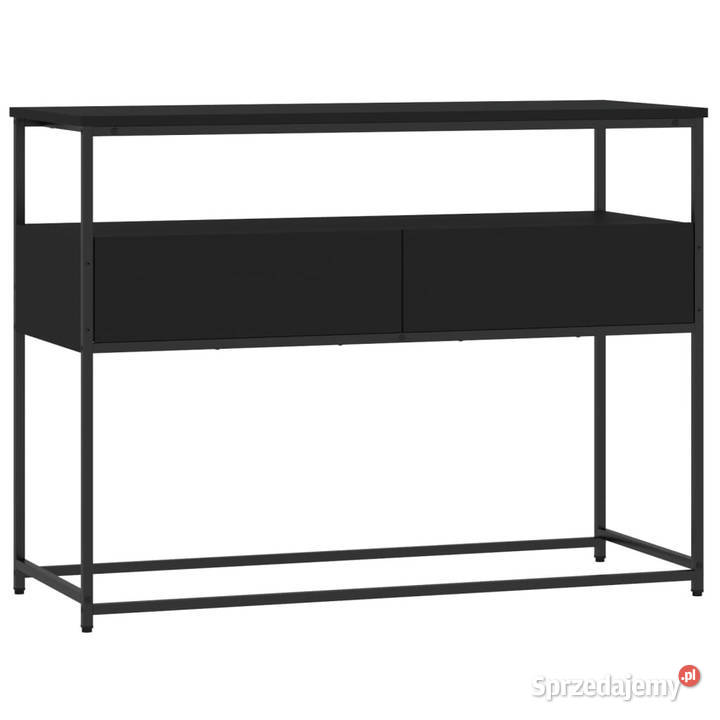 Stolik konsolowy czarny 100x40x75 materiał Warszawa