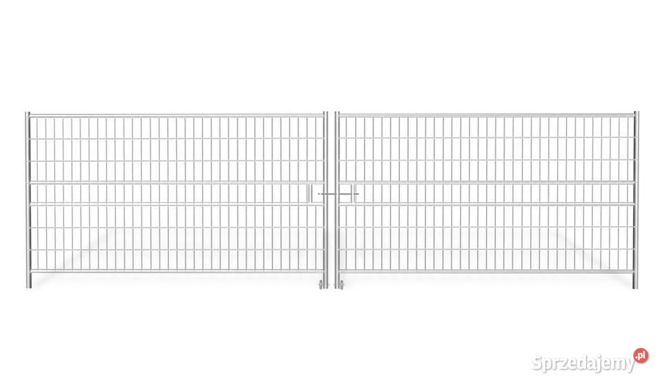 Brama dwuskrzydłowa ażurowa z ryglem i kółkami Szczecin