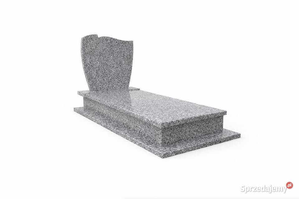 Nagrobek Granitowy Pomnik Porządny Piękny Szary łódzkie Mieleszynek