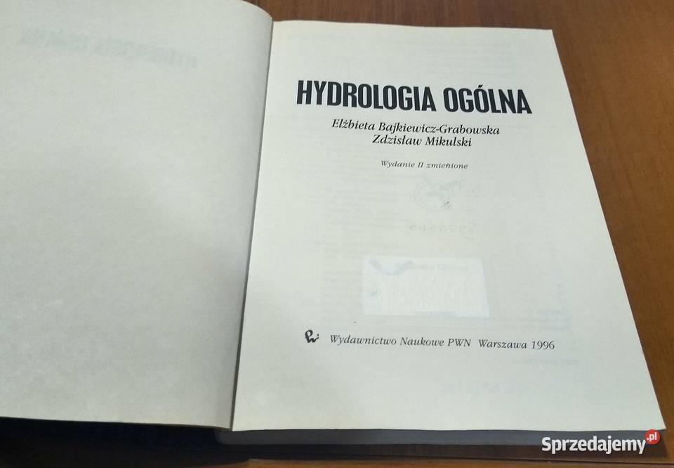 Hydrologia ogólna podręcznik Elżbieta Gdańsk