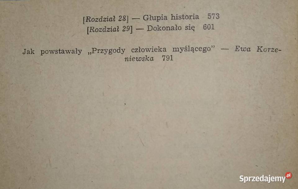 Przygody człowieka myślącego Maria Dąbrowska Gdańsk sprzedam