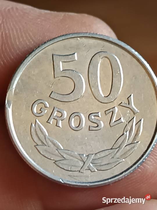 Sprzedam monetę 50 groszy 1986 odkrój blachy Chełm