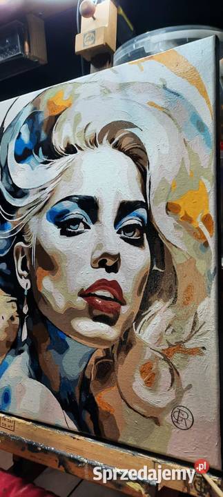 Obraz akryl sygnowany 20 Lady Gaga Warszawa