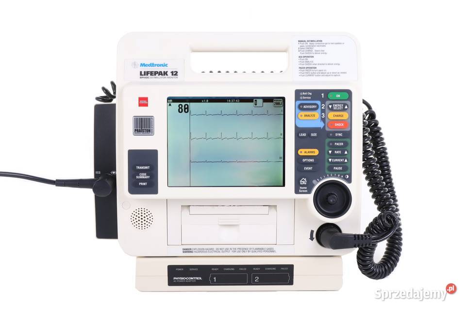 Defibrylator MEDTRONIC BIPHASIC LIFEPAK 12 Kat Leszno sprzedam