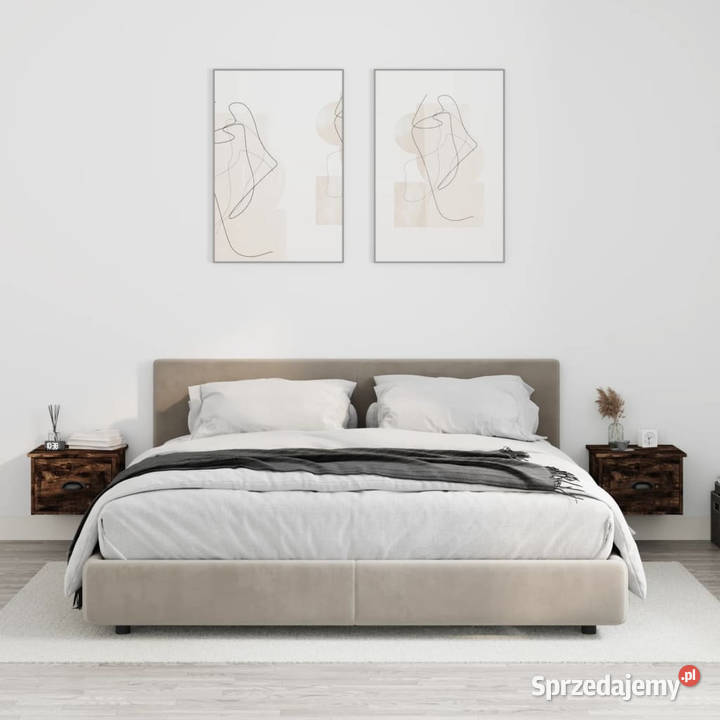 Wiszące szafki nocne 2 przydymiony dąb 415x36x28 mazowieckie Warszawa sprzedam