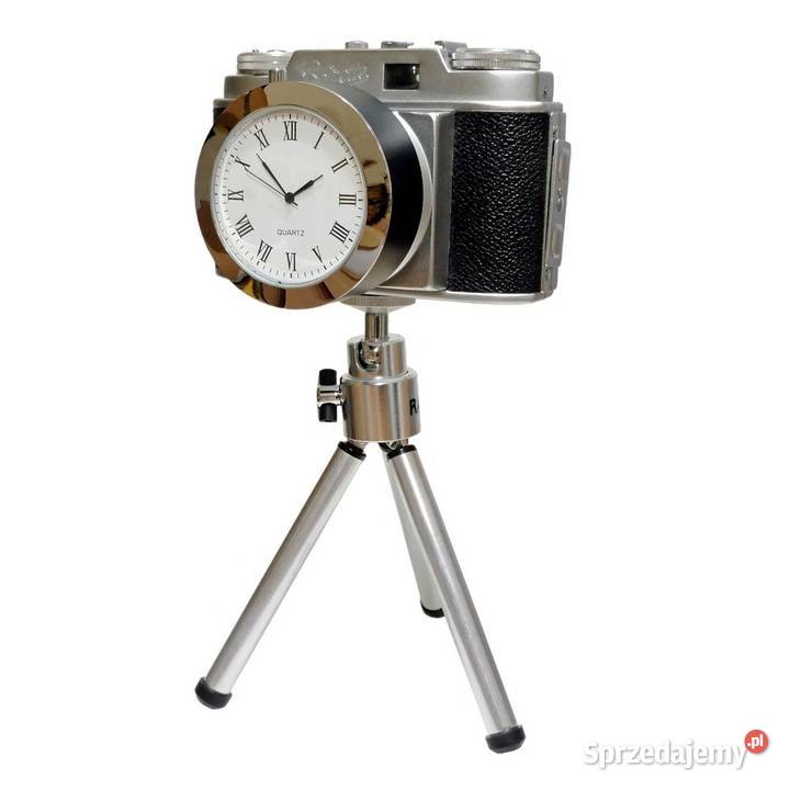 Zegar retro aparat fotograficzny na statywie śląskie sprzedam