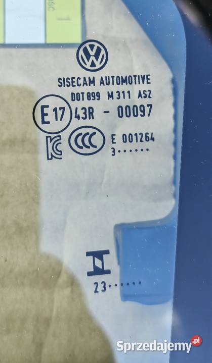 VW TROC SZYBA BOCZNA DRZWI LEWY TYŁ 2GA845213H Rożnów
