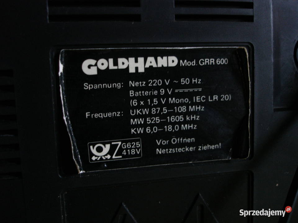 Radiomagnetofon GOLDHAND GRR600 Zielona Góra sprzedam