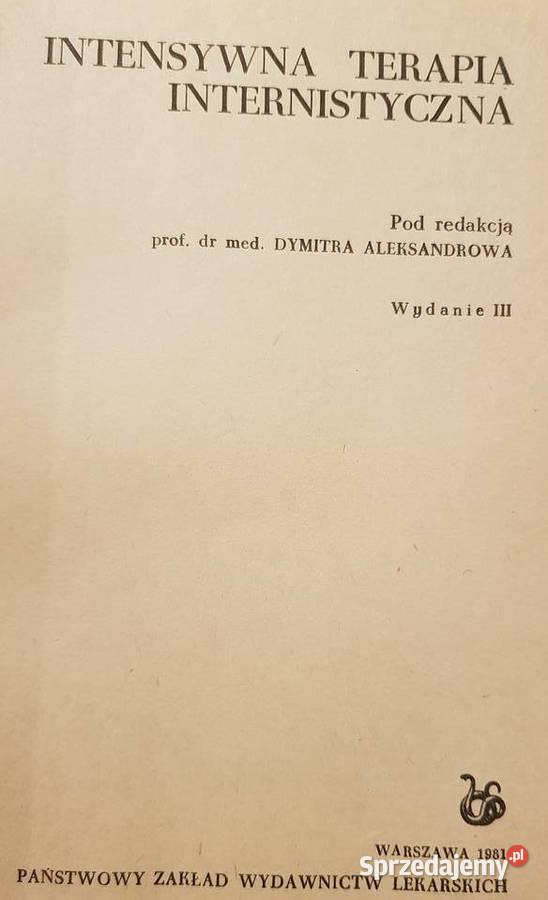 Intensywna terapia internistyczna Aleksandrow
