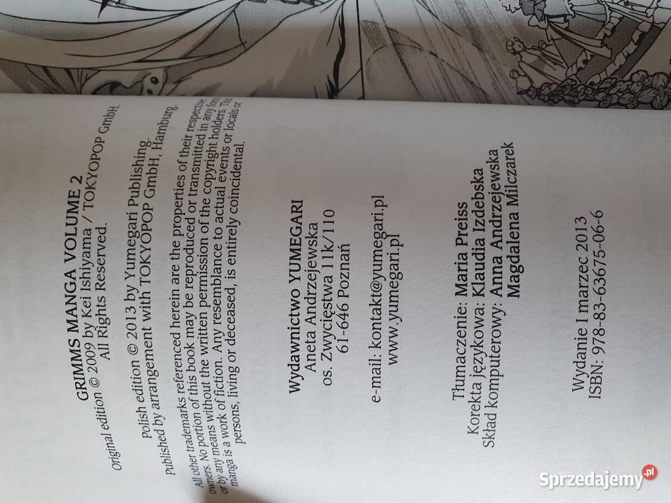 Grimms Manga zestaw 2 tomów wydanie 1 2012 Gdynia