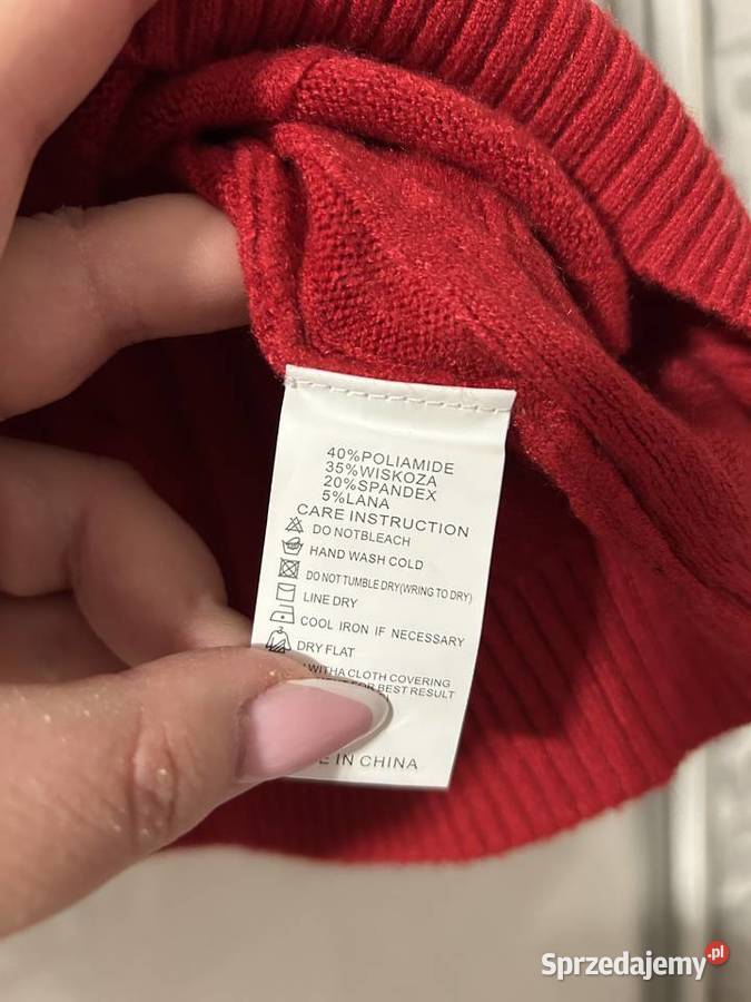 Śliczny czerwony sweter XXL Warszawa