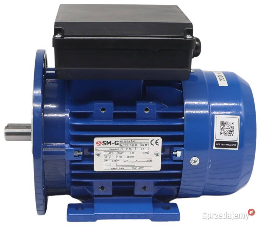 SILNIK ELEKTRYCZNY 075kW 230V 1420obr 1Fazowy Solec Kujawski sprzedam