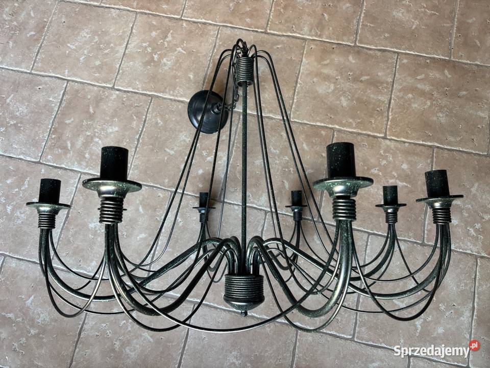 Lampa Żyrandol wiszący czarny w stylu Bytom