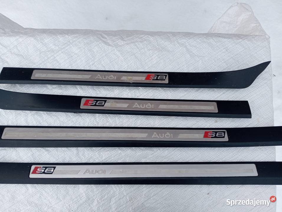 listwy progowe audi a8 s8 d3 komplet Części samochodowe Pyrzyce