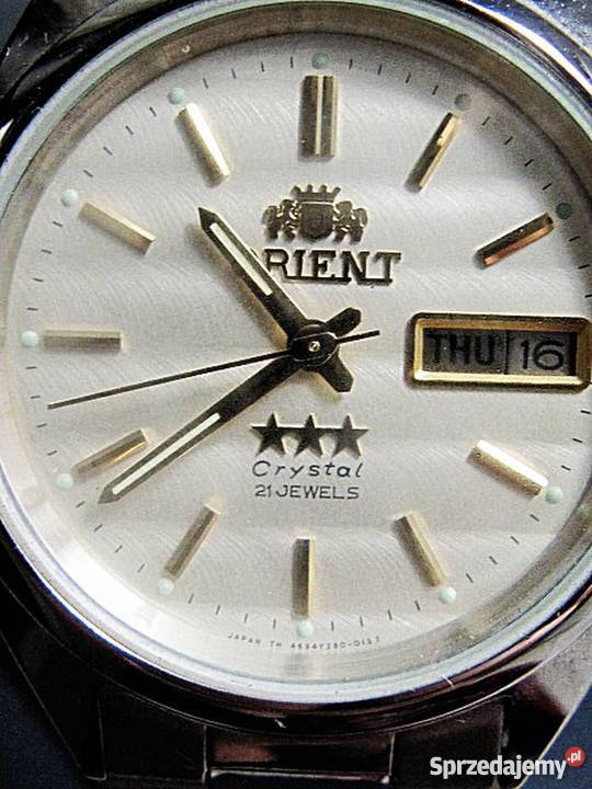 Zegar zegarek Orient crystal 21 jewels automatic opolskie Nysa