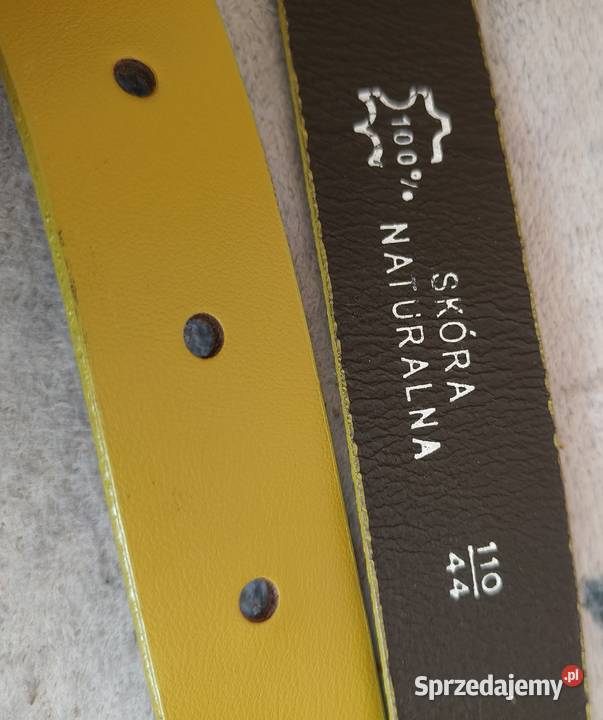 Pasek skórzany limonkowy Moda i Styl Gdańsk sprzedam