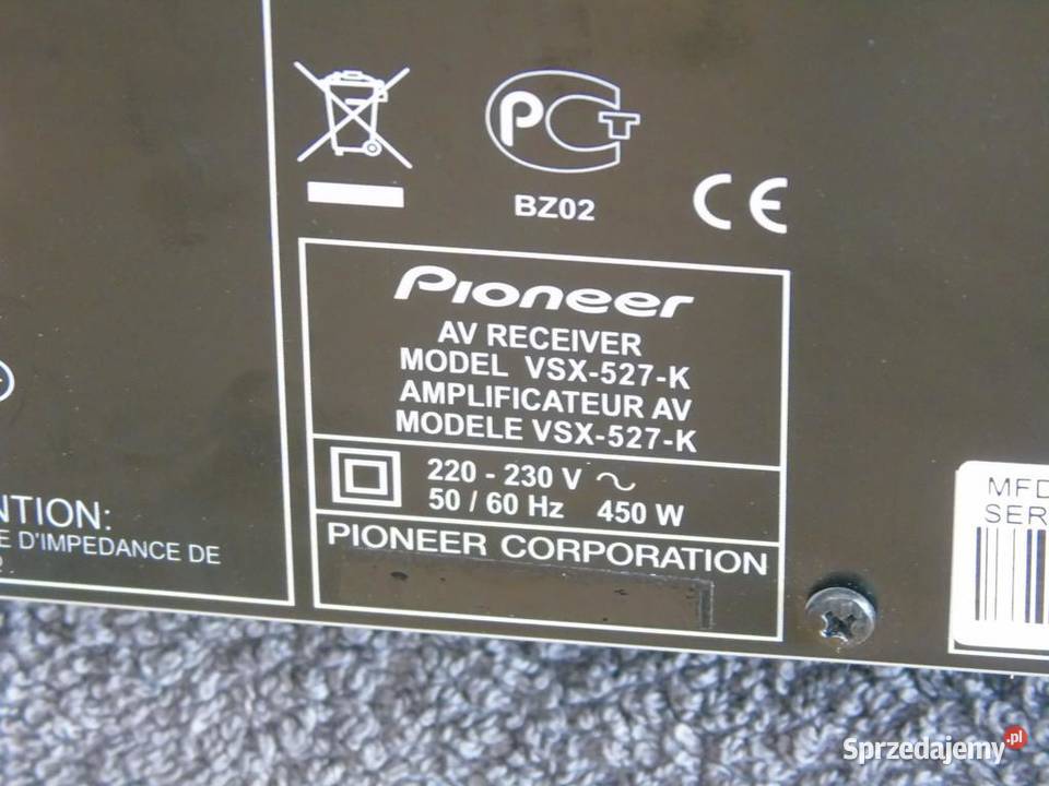 Amplituner Pioneer VSX527 RDS USB HDMi pilot Amplitunery Jasło
