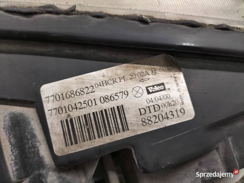 LAMPA PRZÓD PRAWA EU 7701686822 7701042501