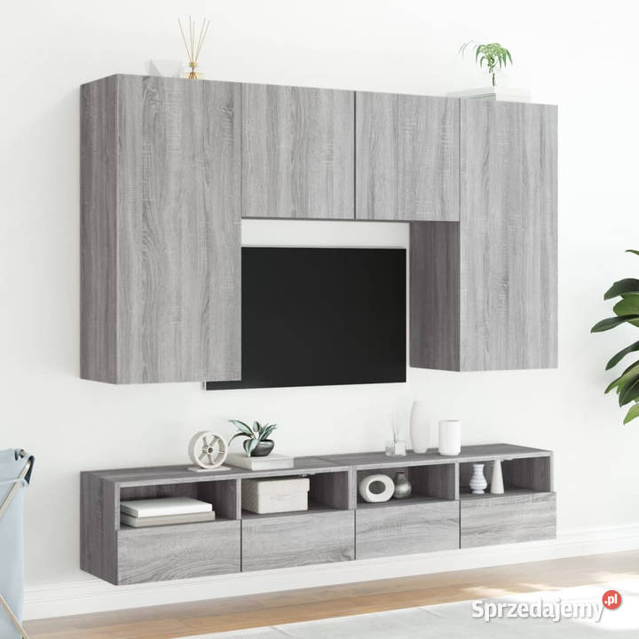 Ścienna szafka TV szary dąb sonoma 100x30x30 Warszawa
