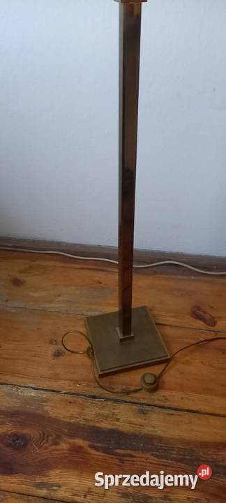 Mosiężna lampa podłogowa ze składanym ramieniem Skierniewice