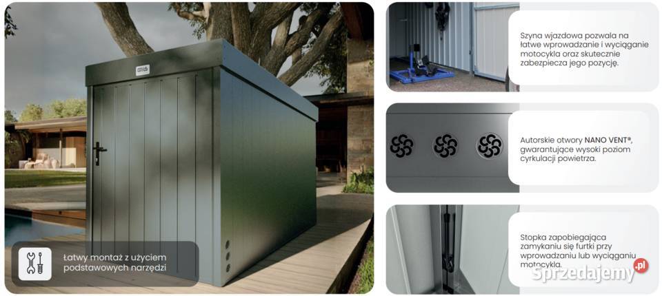 Wiata metalowa na jednoślady ochrona motocykla i Dom i Ogród Kraków