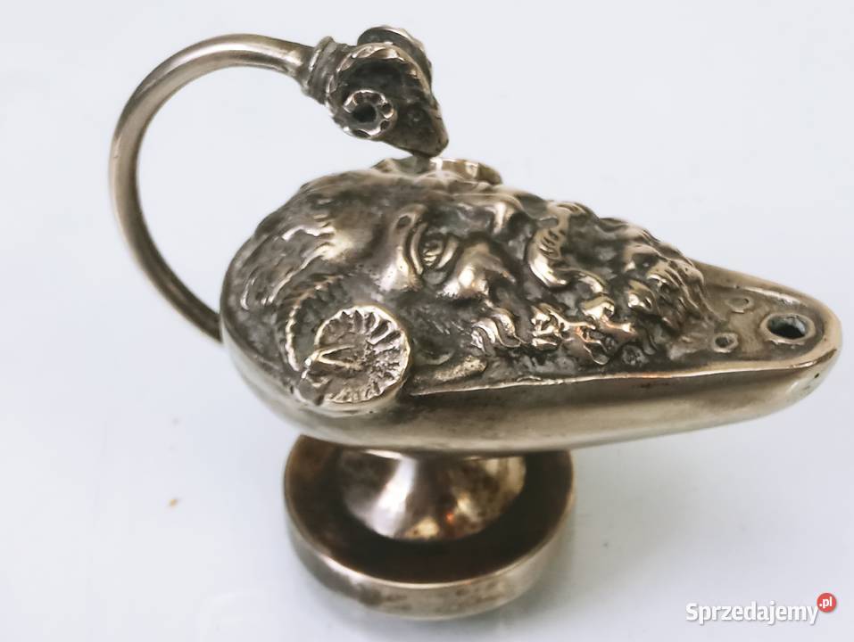 Lampka Oliwna Mefisto Srebro pr 800 Antyki Nowa Sól