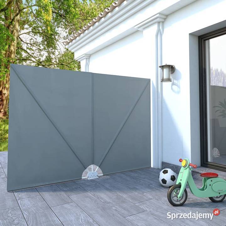 vidaXL Składany parawan tarasowy szary 240x160 mazowieckie Warszawa