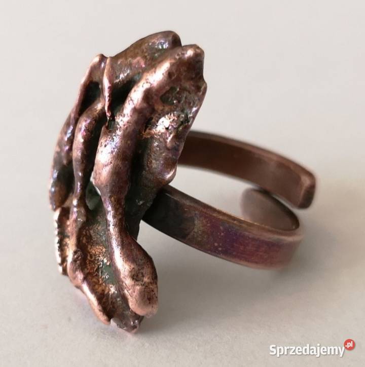 Unikatowy pierścionek z miedzi Jarmark Katowice
