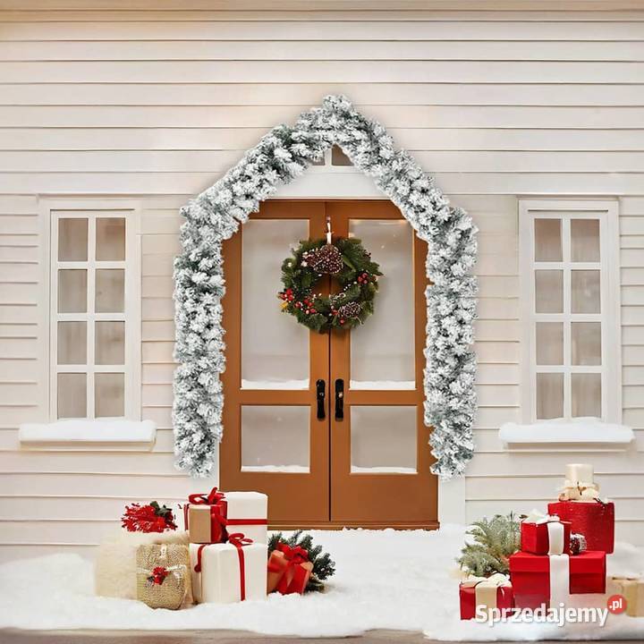 vidaXL Świąteczna girlanda pokryta śniegiem Warszawa