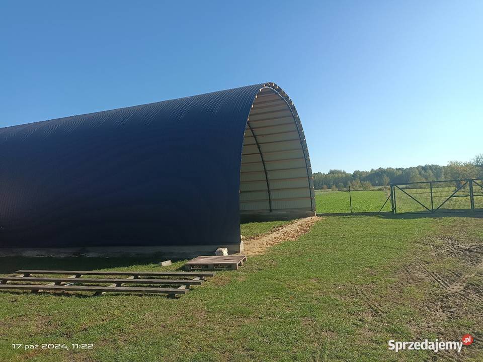 Hala łukowa 12 x 25 m komplet wiata garaz Lisków