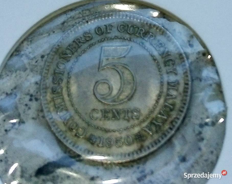 MALAYE BRYTYJSKIE 5 CENTS 1950 rCUNI Legionowo