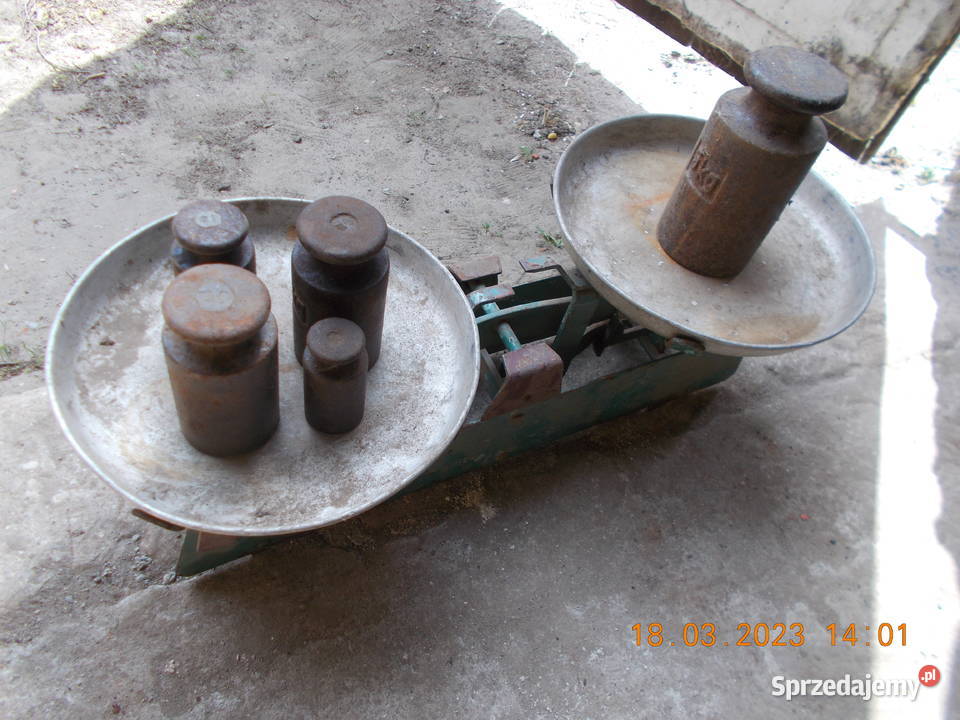 waga szalkowa odważniki ciężarki Pigża