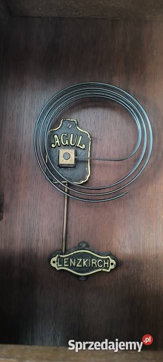 Lenzkirch 1913 r zegar stojący piękny wielki małopolskie Kwaczała