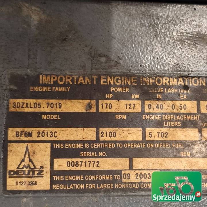 Silnik Fendt 817 BF6M 2013C Deutz