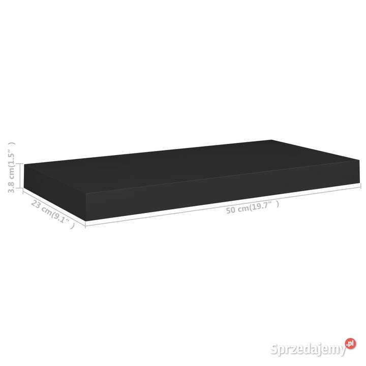 Półki ścienne 4 czarne 50x23x38 MDF WM323831 mazowieckie Warszawa