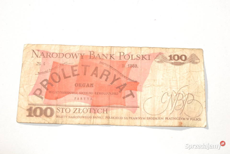 Stary banknot 100 złotych Waryński 1986 antyk Cieszyn