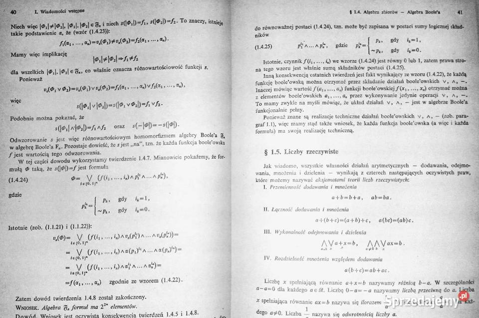 Matematyka Podręcznik podstawowy WST Tom 1 M Rok wydania 1980 Chełm