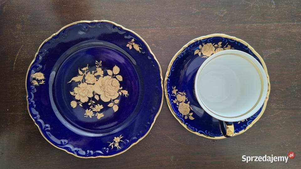 Stare Trio Mitterteich Bavaria Złota Róża Niemcy Porcelana i szkło Warszawa