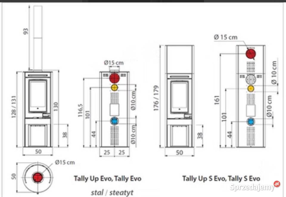 Kominek wolnostojący na drewno Tally EVO 8kW Pabianice