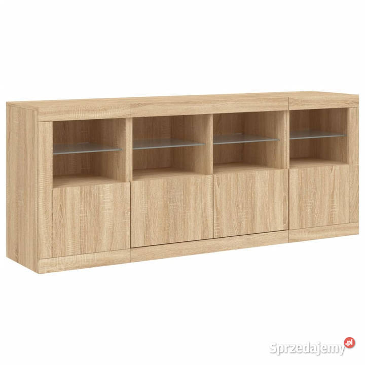 Szafka z oświetleniem LED dąb sonoma 163x37x67 mazowieckie Warszawa