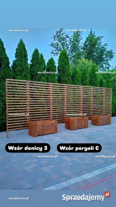 donica z pergolą zabudowa plotek skrzynia Altany i wiaty Gdańsk