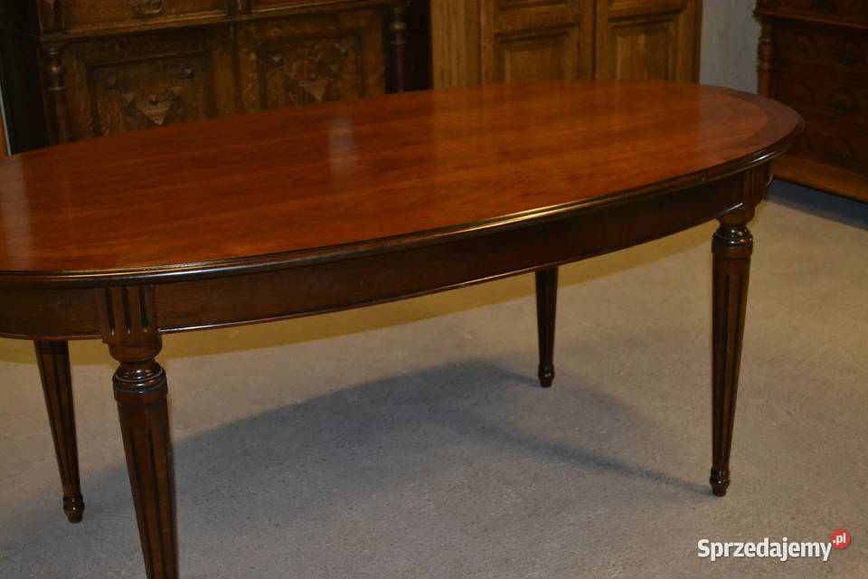 stół elipsa orzech